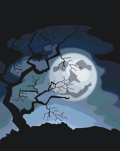 Paint by Numbers - Spooky Moon
