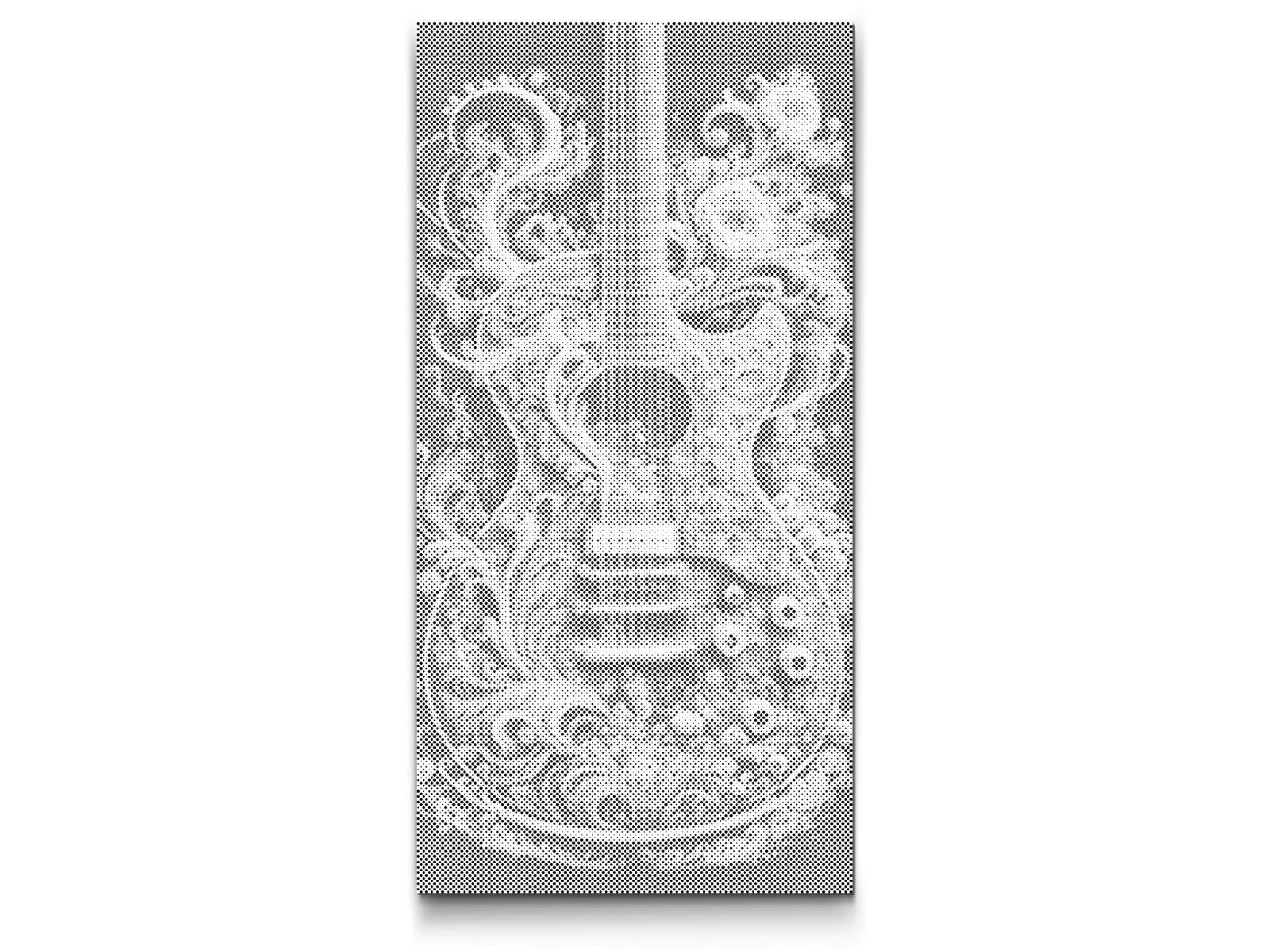Mal-med-prikker -  Farvet guitar