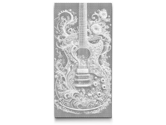 Mal-med-prikker -  Farvet guitar