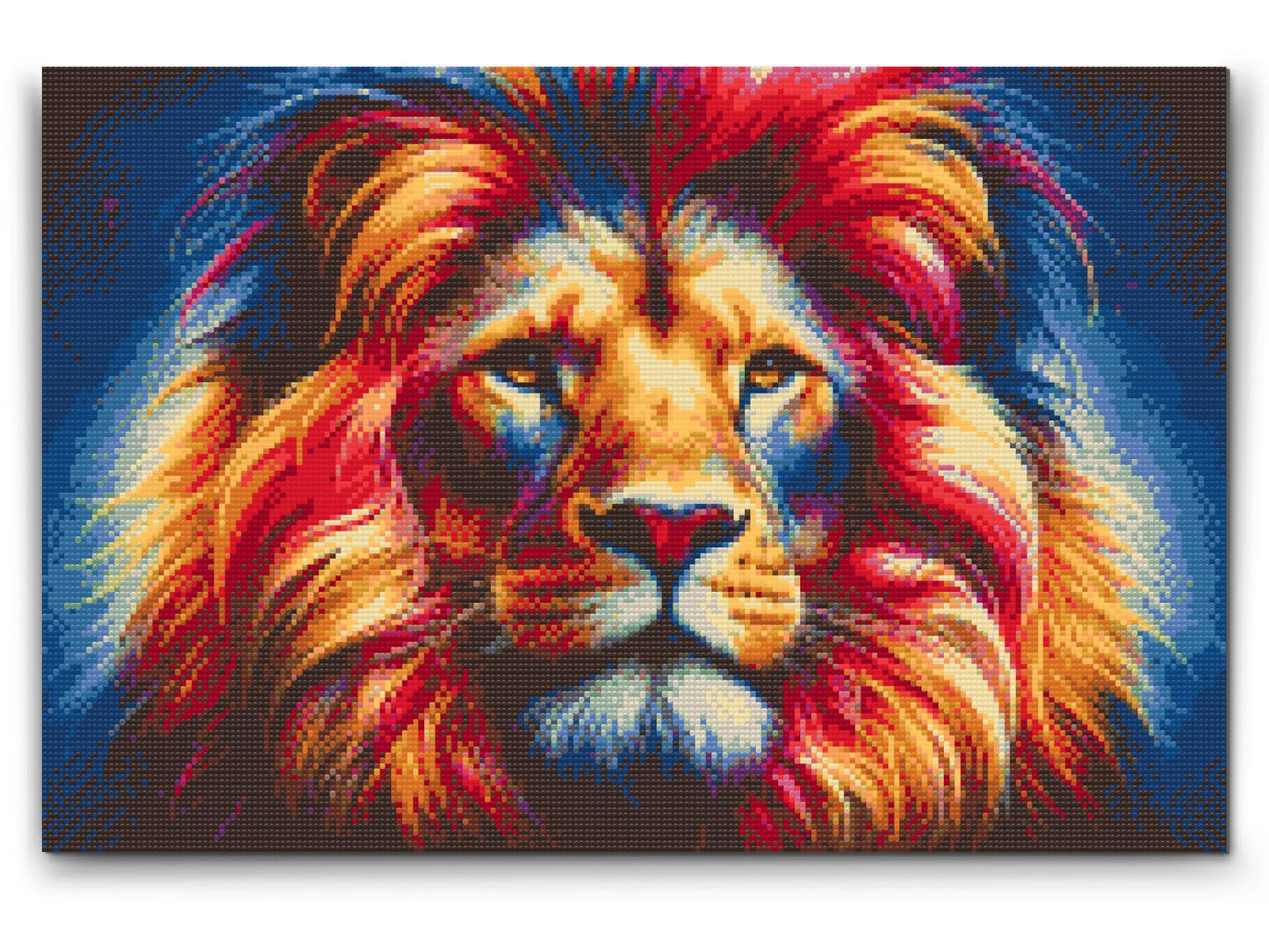 Diamond Painting - Farverig løve 5