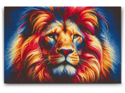Diamond Painting - Farverig løve 5