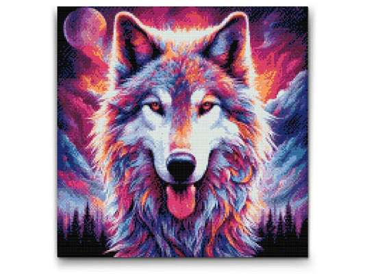 Diamond Painting - Farverig ulv