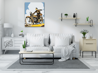 Paint by Numbers - Retro Motorcyklist