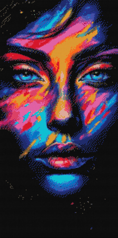 Diamond Painting - Farverig makeup