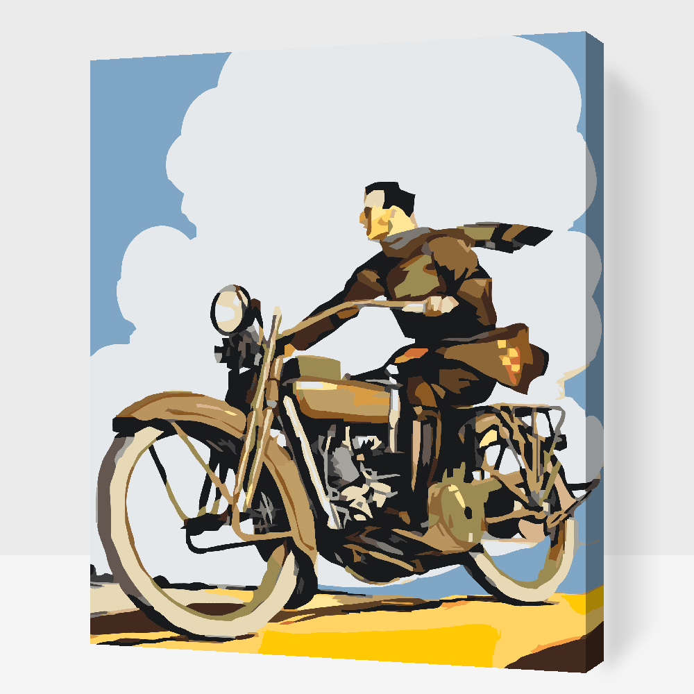 Paint by Numbers - Retro Motorcyklist