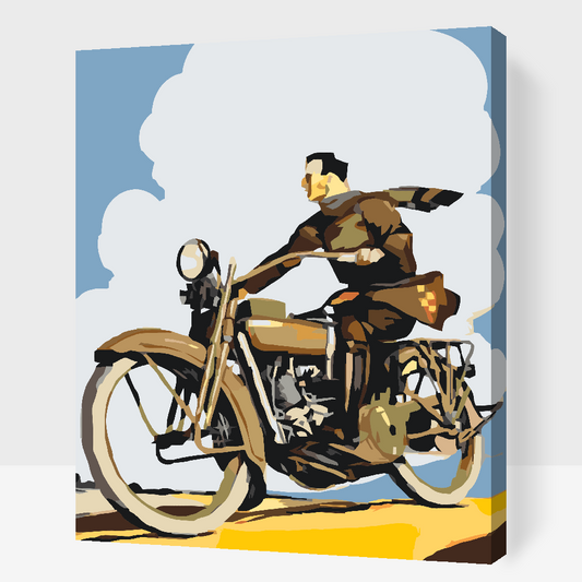Paint by Numbers - Retro Motorcyklist