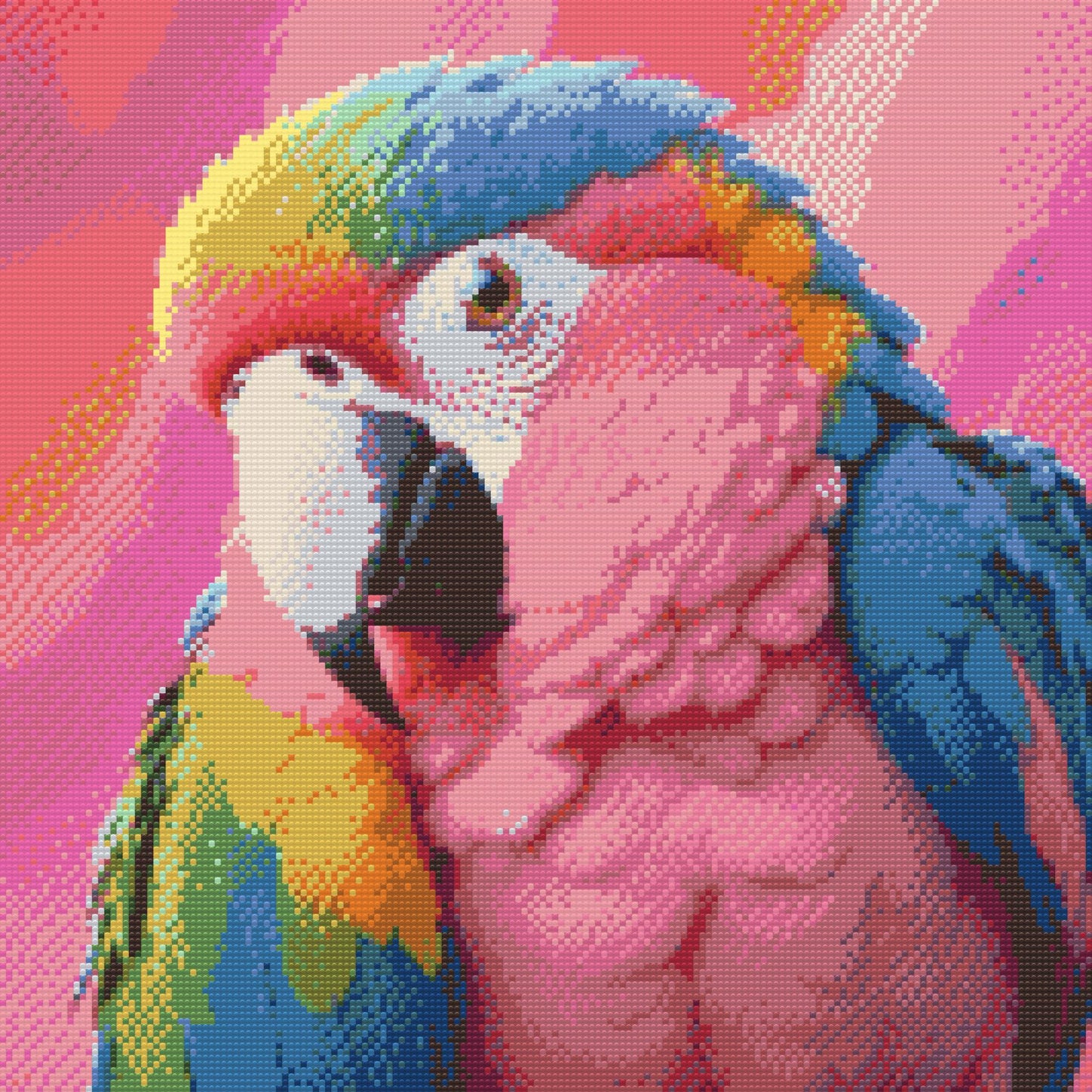 Diamond Painting - Papegøje i nuancer af pink