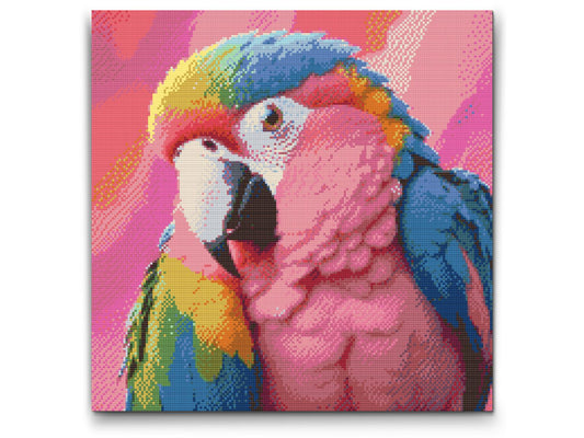 Diamond Painting - Papegøje i nuancer af pink