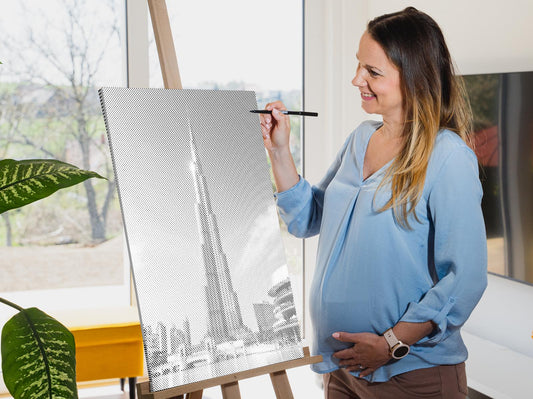Mal-med-prikker -  Burj Khalifa 2