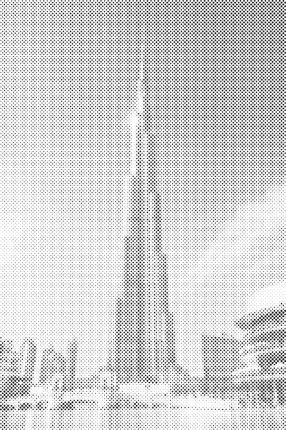 Mal-med-prikker -  Burj Khalifa 2