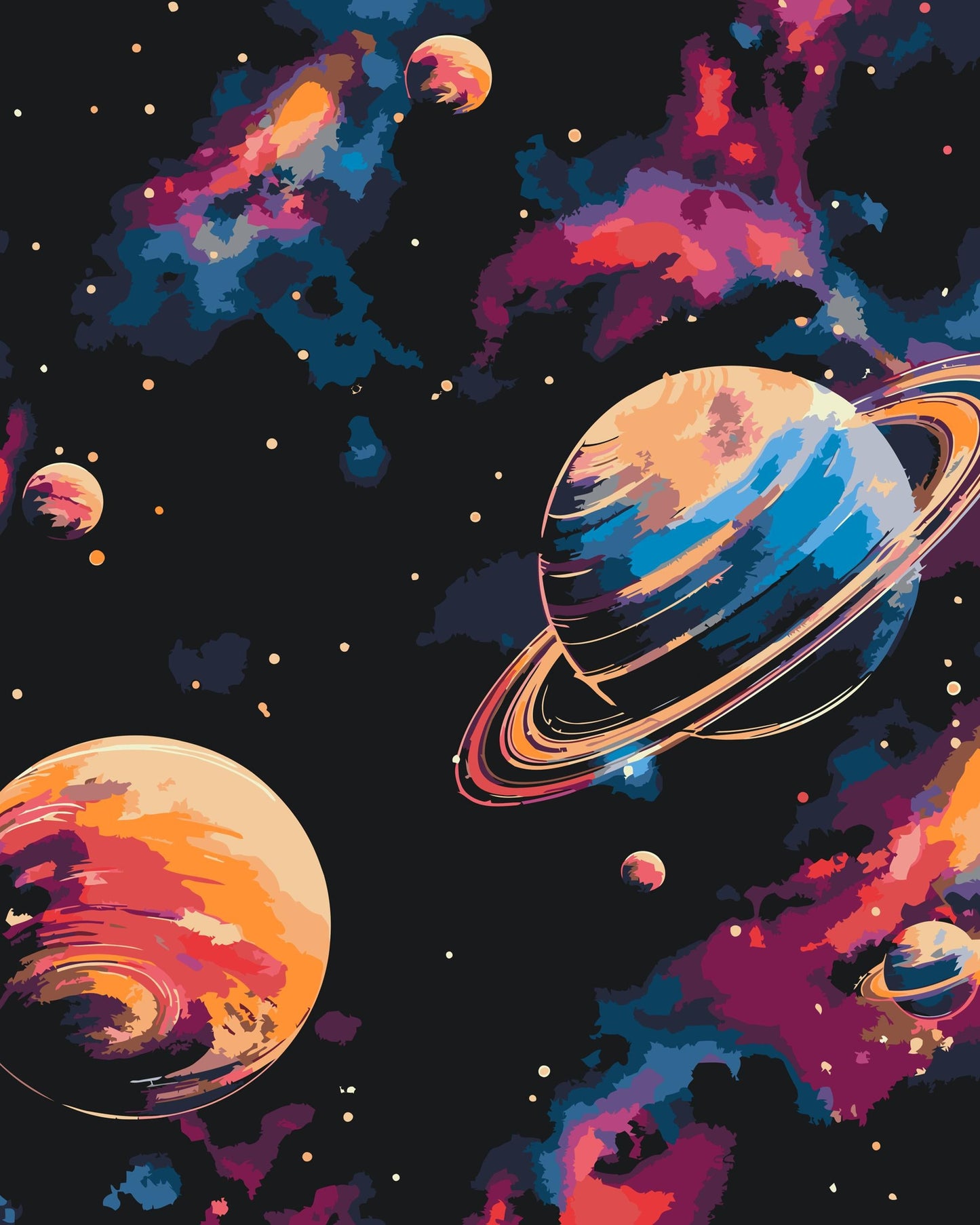 Paint by Numbers - Solsystem 3