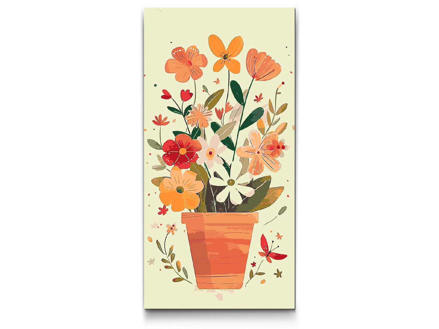 Paint by Numbers - Forårsblomster i en potte