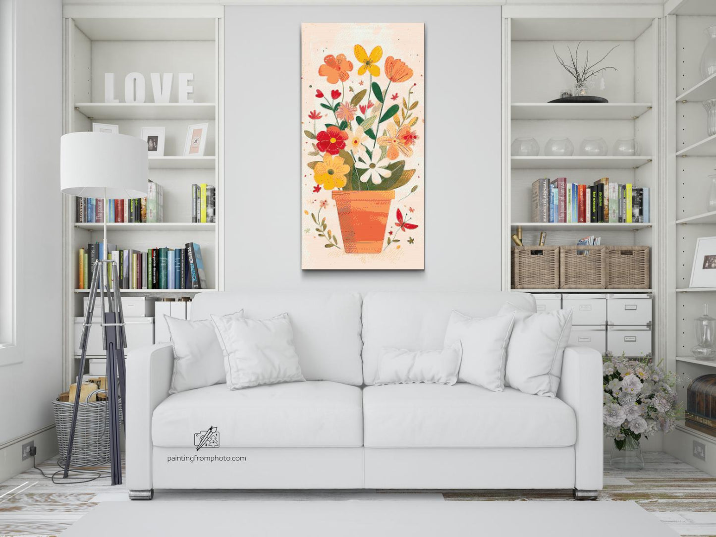 Diamond Painting - Forårsblomster i en potte