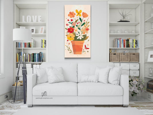 Diamond Painting - Forårsblomster i en potte