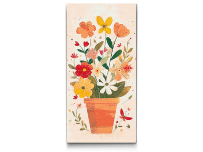 Diamond Painting - Forårsblomster i en potte