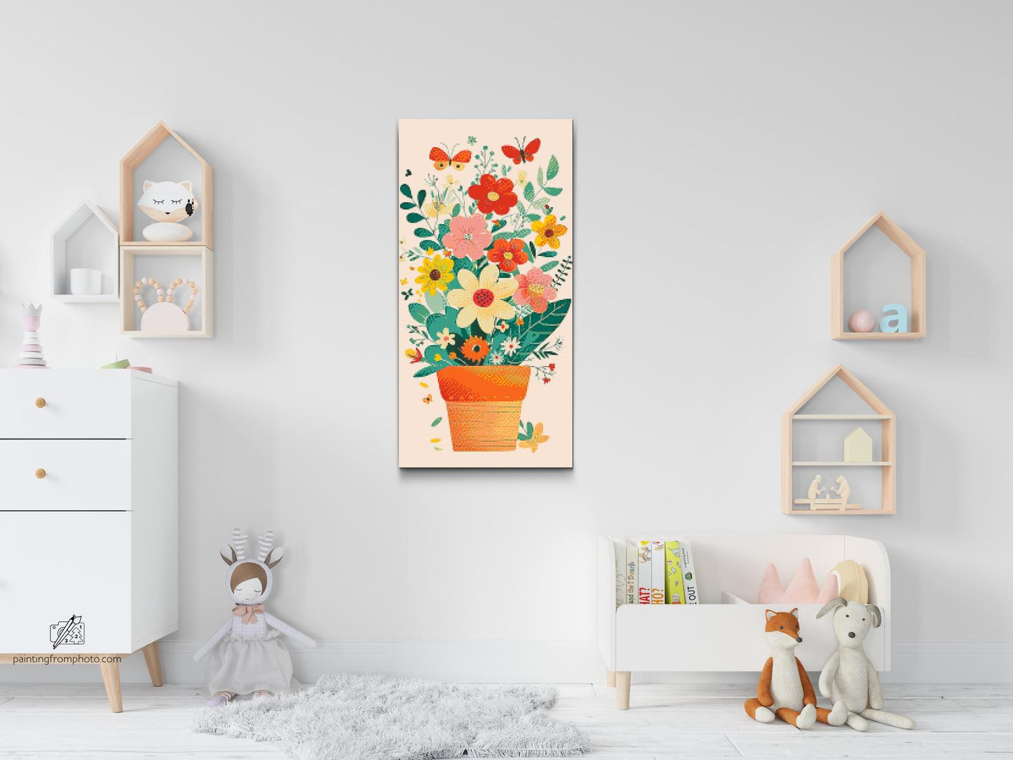 Diamond Painting - Forårsblomster i en potte 2