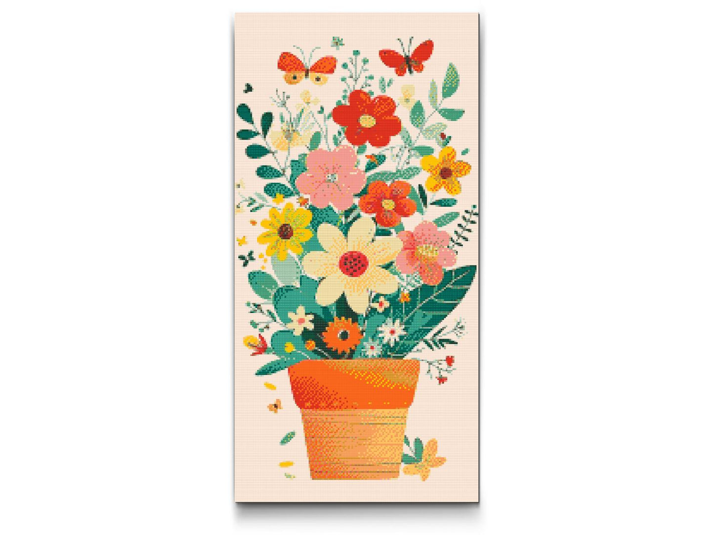 Diamond Painting - Forårsblomster i en potte 2