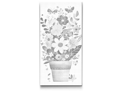 Mal-med-prikker -  Forårsblomster i en potte 2