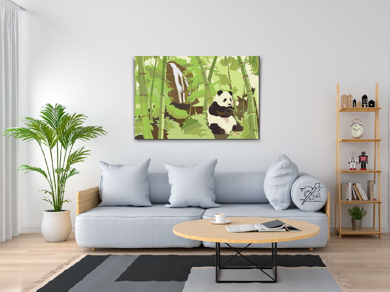 Paint by Numbers - Panda i regnskoven