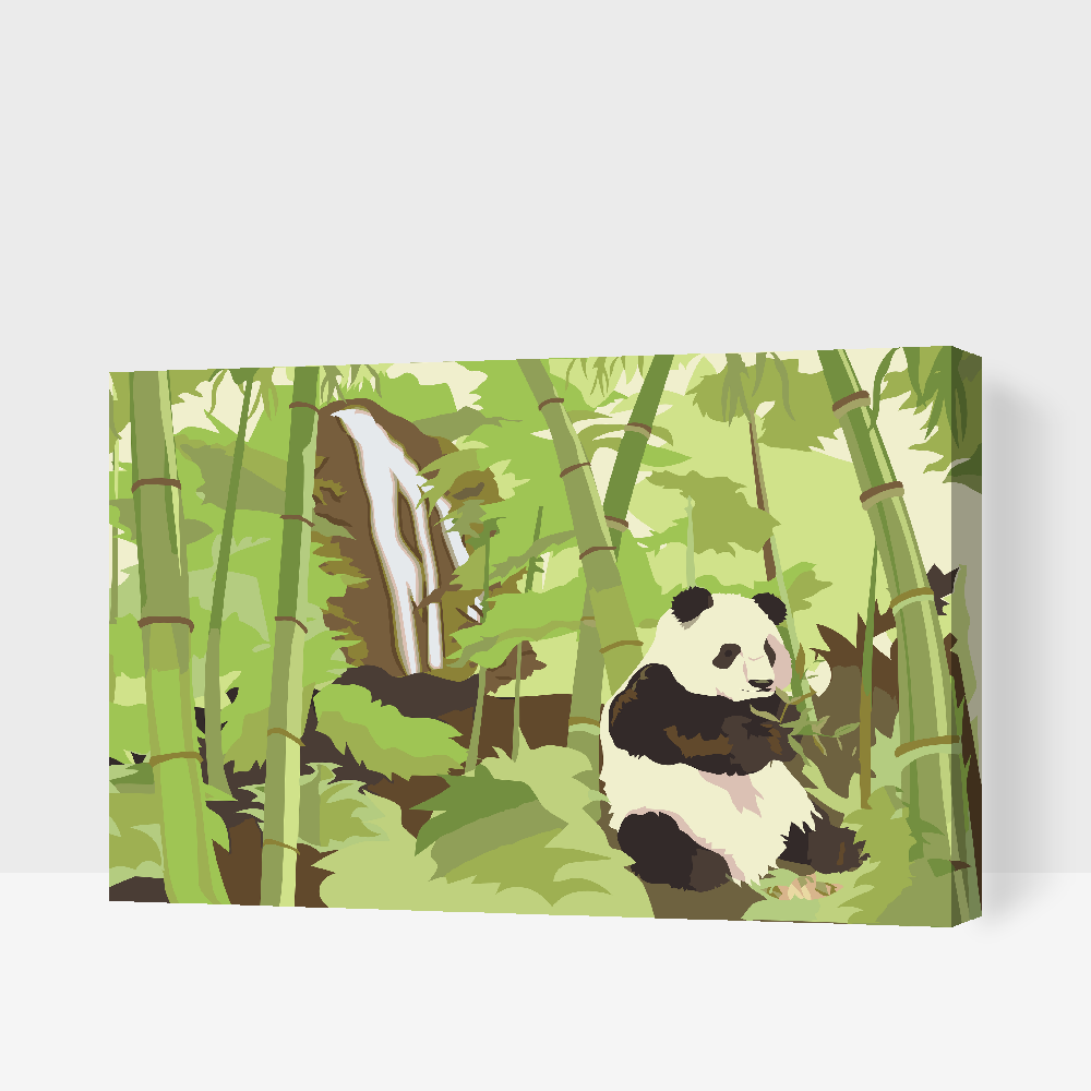 Paint by Numbers - Panda i regnskoven