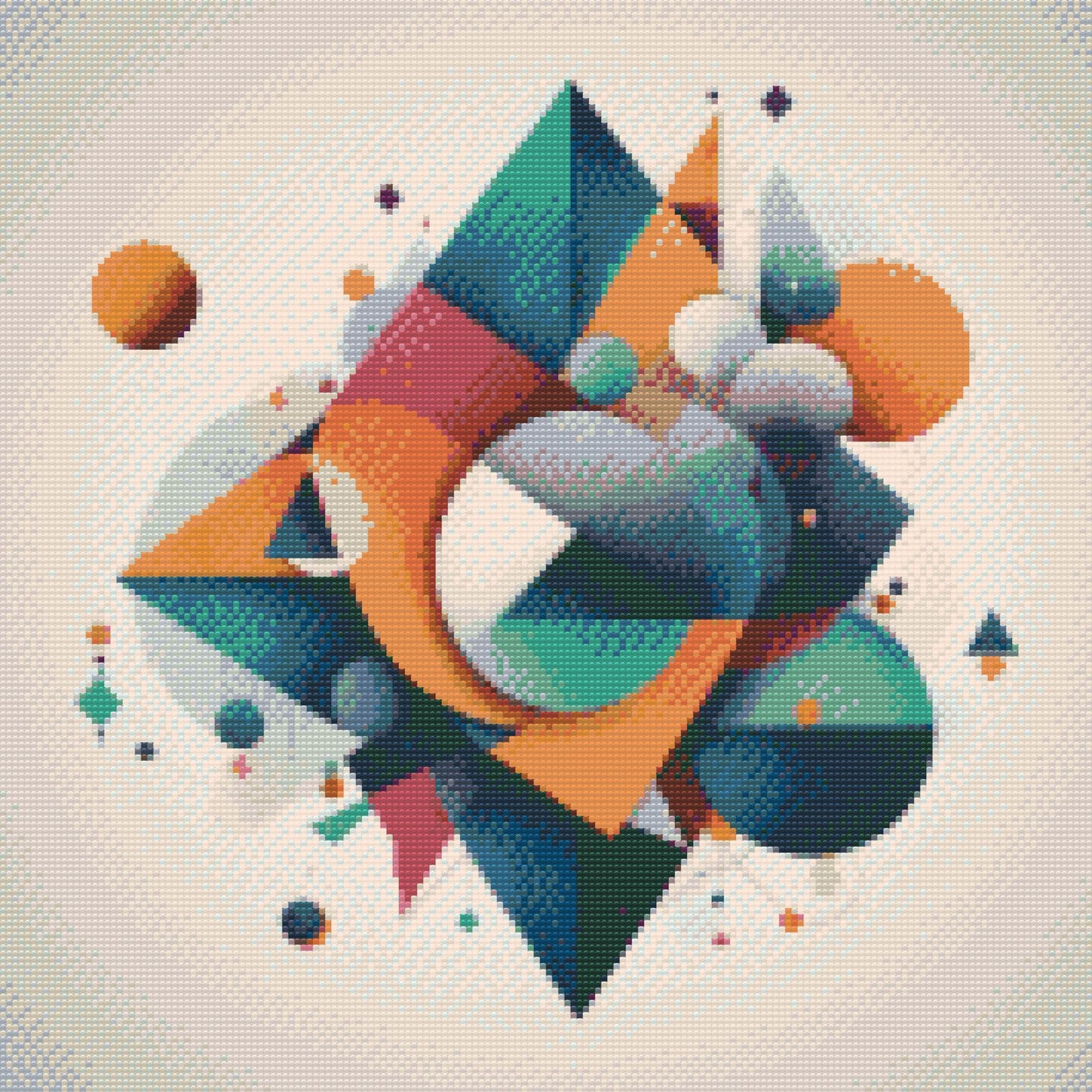 Diamond Painting - Blid symfoni af former og ekkoer 2