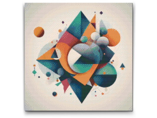 Diamond Painting - Blid symfoni af former og ekkoer 2