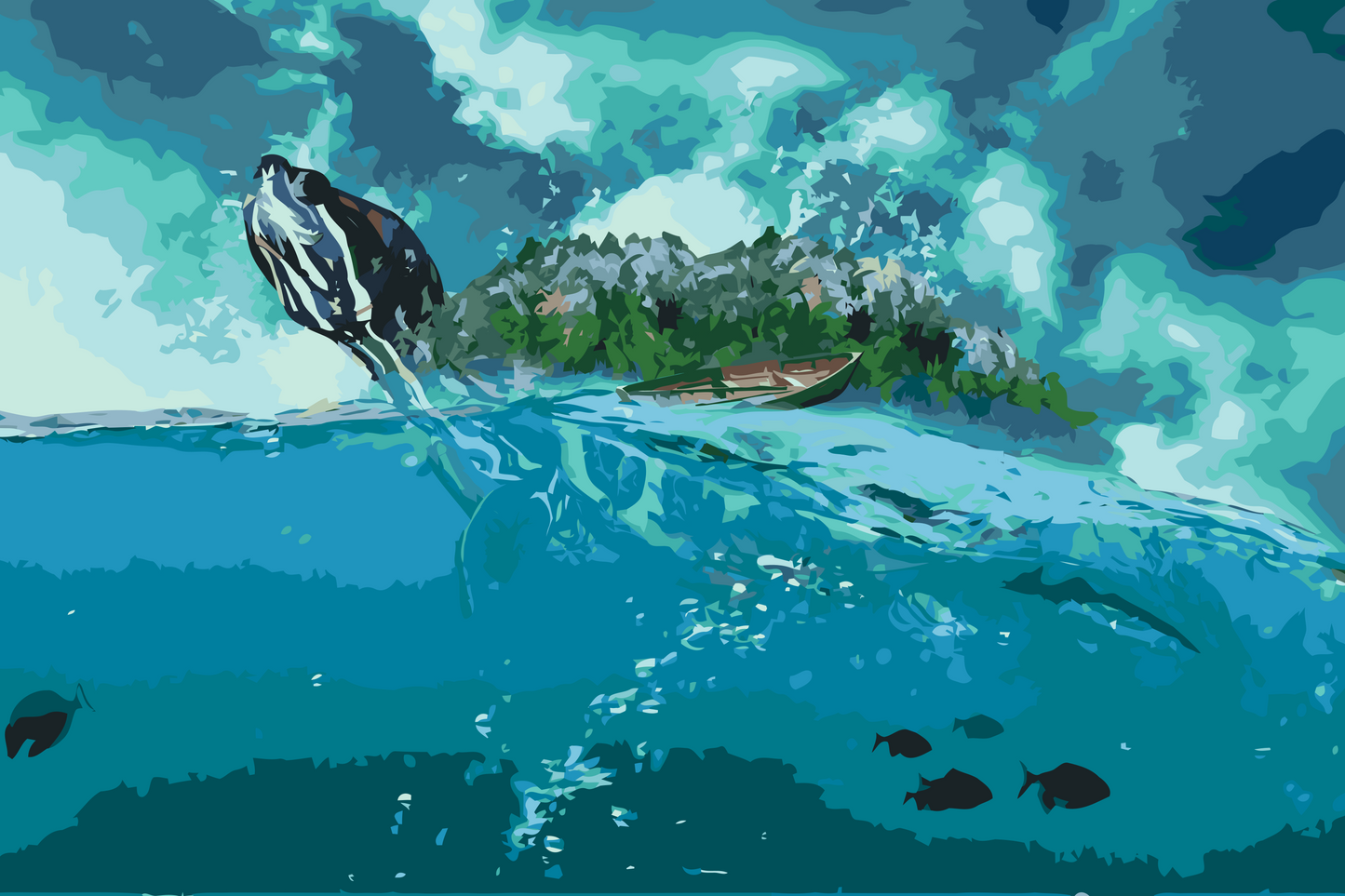 Paint by Numbers - Øen på Skildpadderustningen
