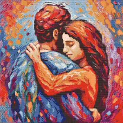 Diamond Painting - Elskere omfavner hinanden