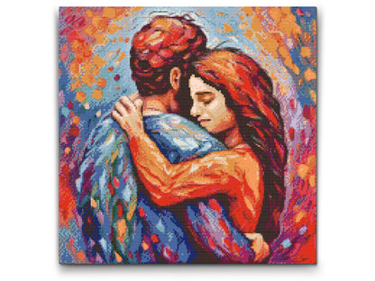 Diamond Painting - Elskere omfavner hinanden
