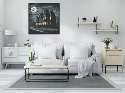 Diamond Painting - Midnats-Halloween-huset