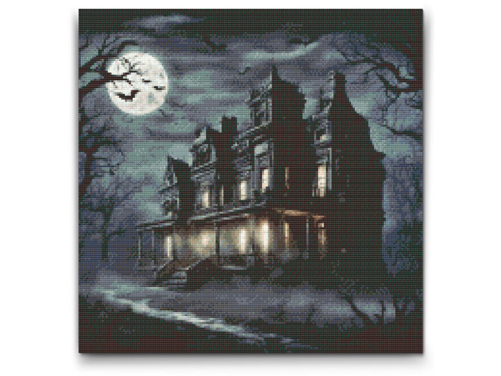 Diamond Painting - Midnats-Halloween-huset