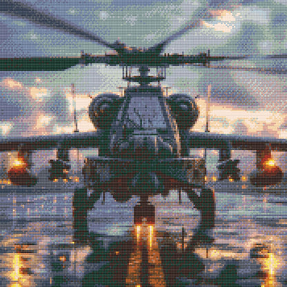Diamond Painting - Militærhelikopter