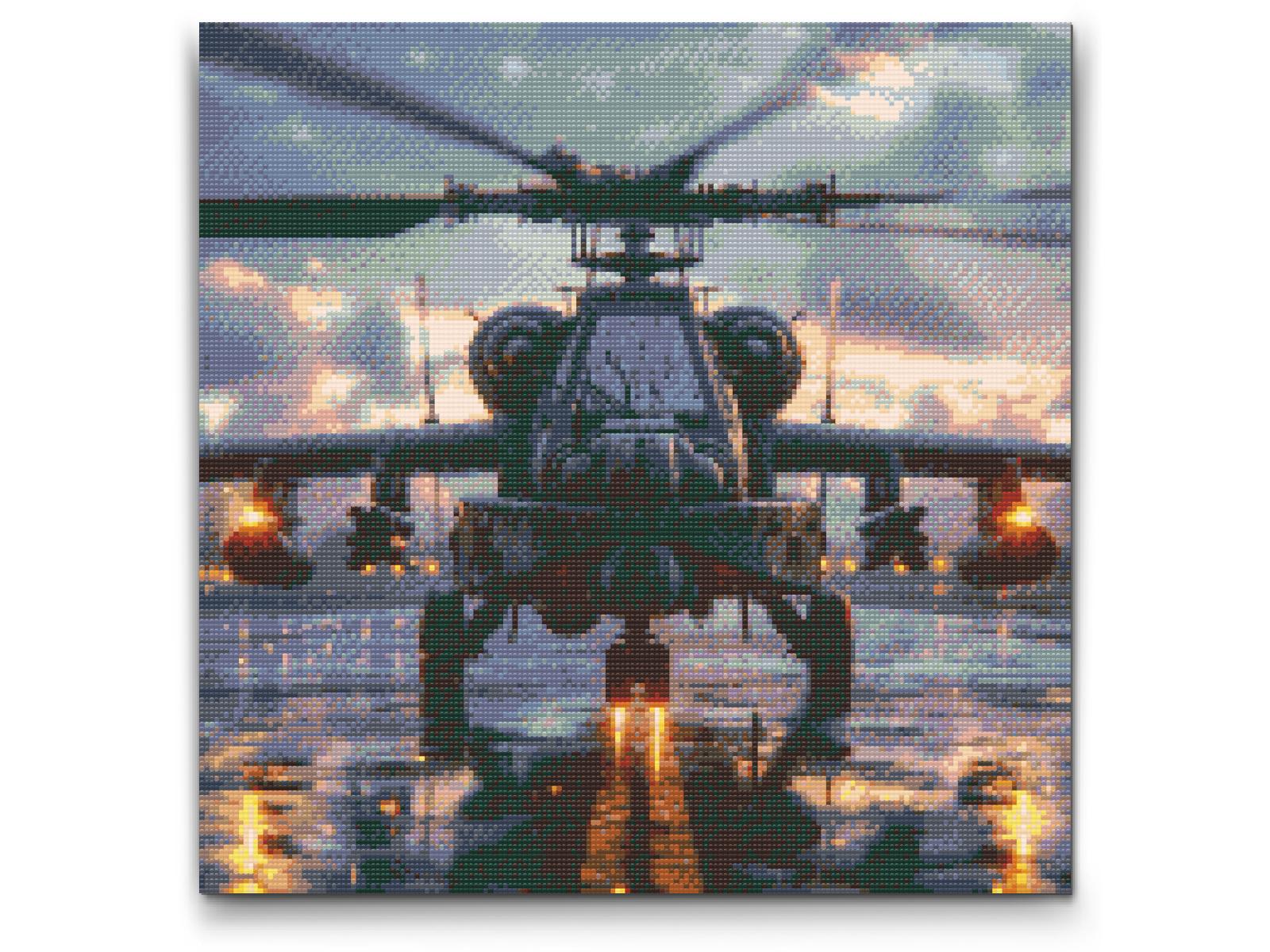 Diamond Painting - Militærhelikopter