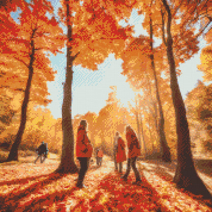 Diamond Painting - Familie i skoven