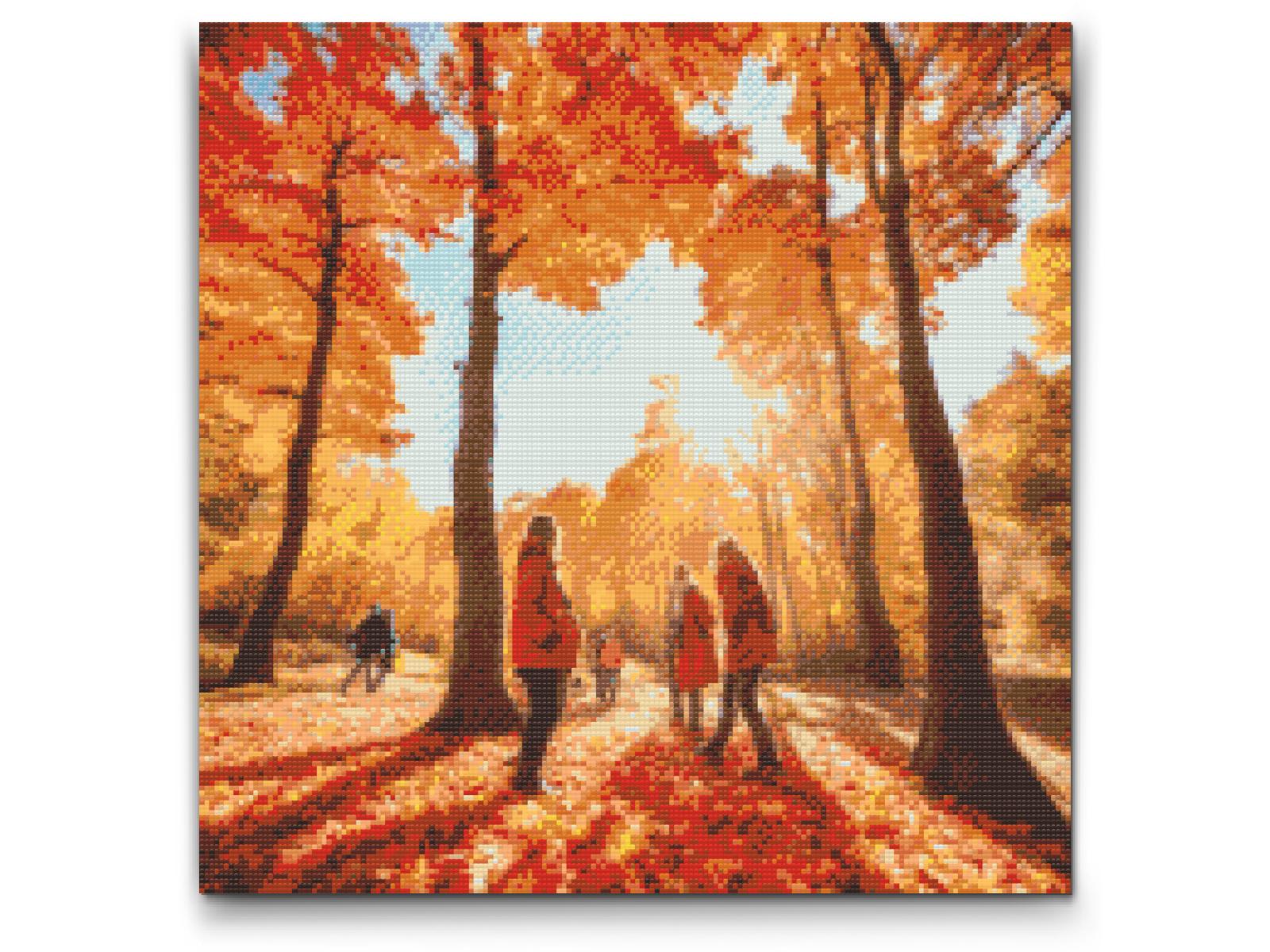 Diamond Painting - Familie i skoven
