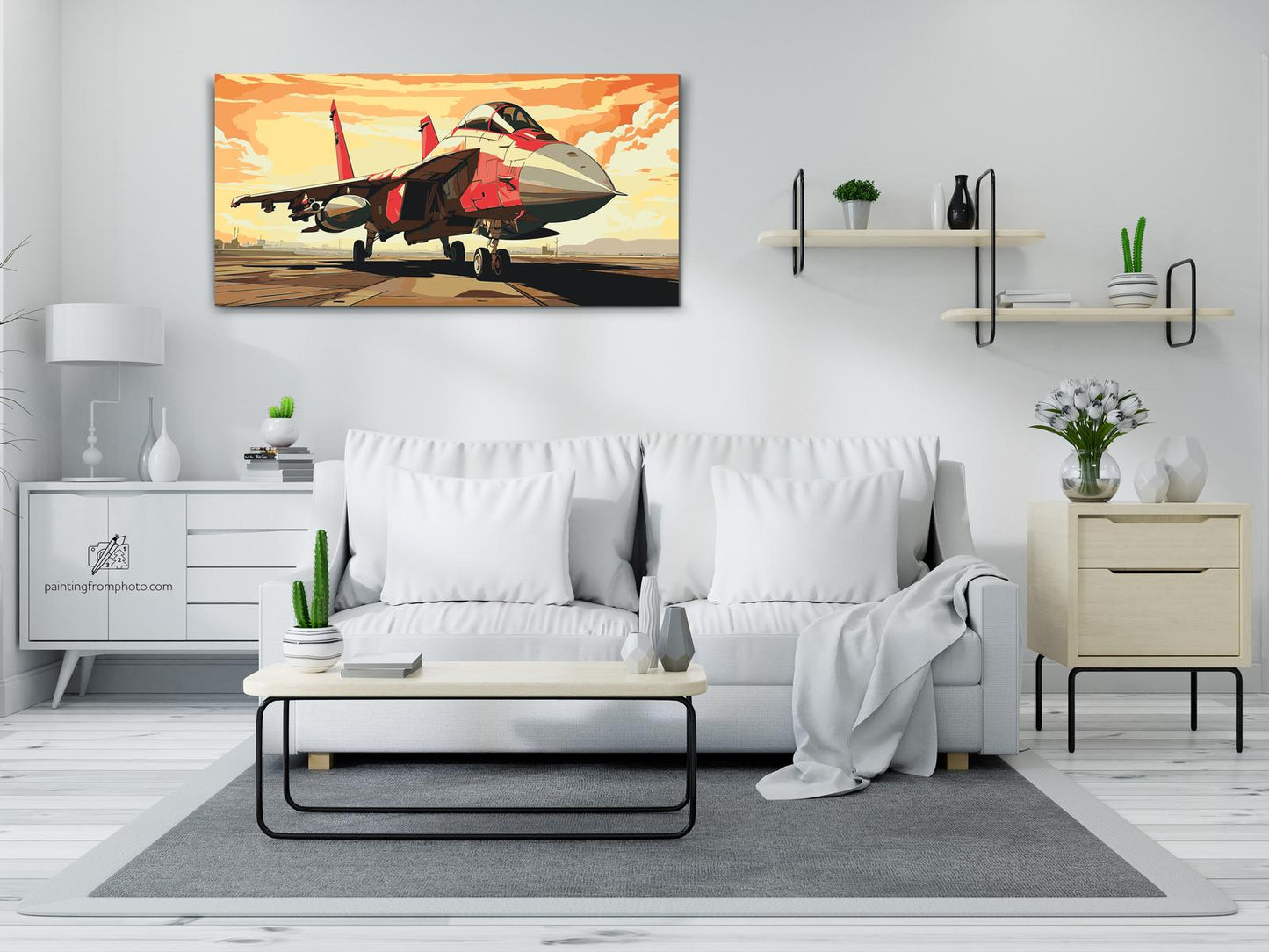 Paint by Numbers - Rødt jagerfly