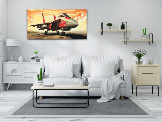 Paint by Numbers - Rødt jagerfly