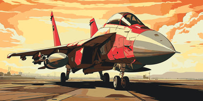 Paint by Numbers - Rødt jagerfly