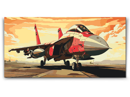 Paint by Numbers - Rødt jagerfly