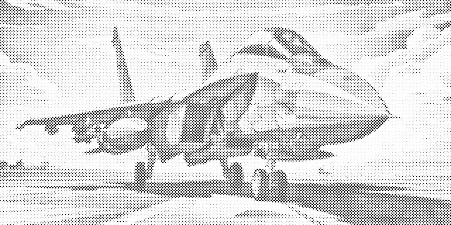 Mal-med-prikker -  Rødt jagerfly