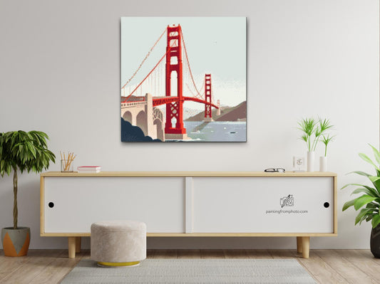 Diamond Painting - Golden Gate-broen