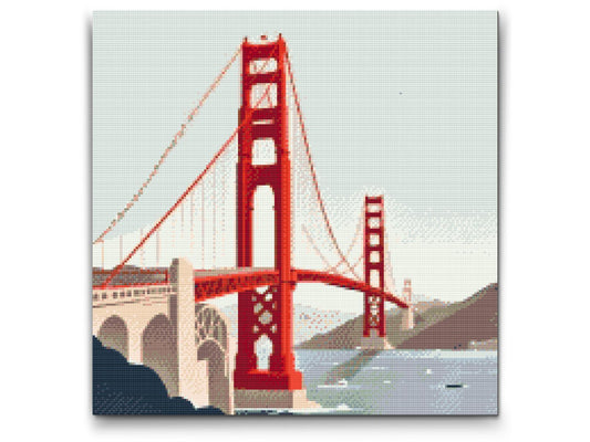 Diamond Painting - Golden Gate-broen
