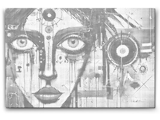 Mal-med-prikker -  Graffiti-pige