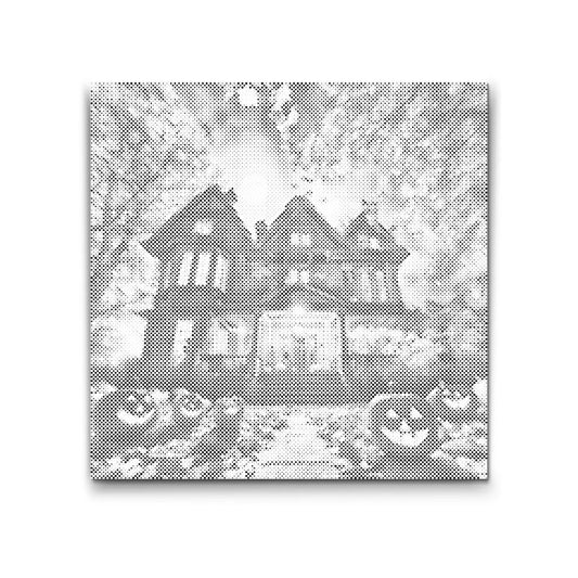 Halloweenhus under Fuldmåne