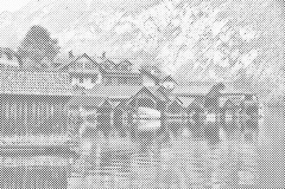 Mal-med-prikker -  Hallstatt, Østrig