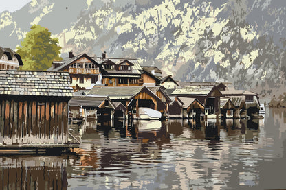 Paint by Numbers - Hallstatt, Østrig