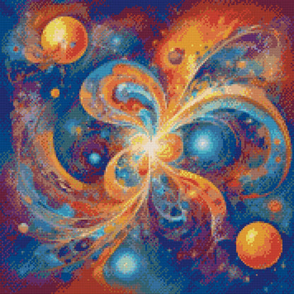 Diamond Painting - Kosmisk dans af sandformer