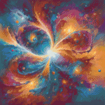 Diamond Painting - Kosmisk dans af sandformer 2