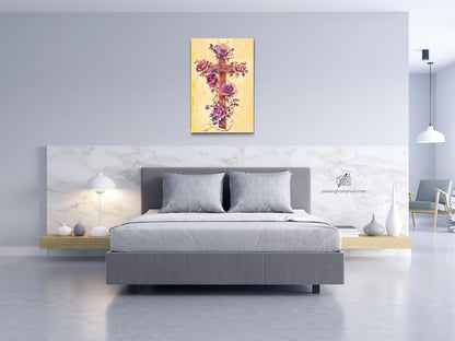 Diamond Painting - Kors med blomster