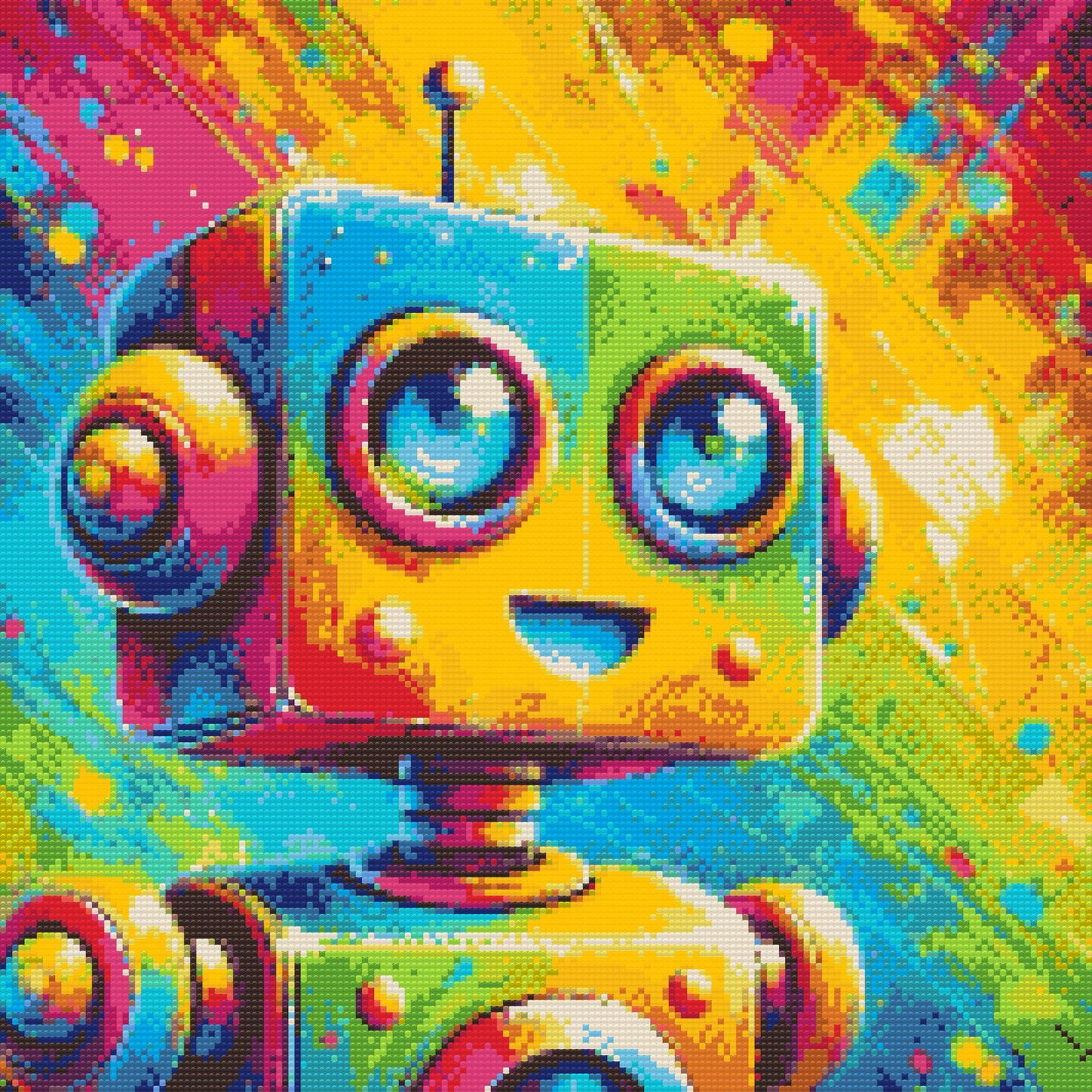 Diamond Painting - Sød robot i farver